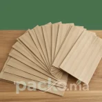 Sachets en papier kraft à rayures (Brun/Naturel) - 1kg / colis - Image 3