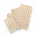 Sachets en papier kraft à rayures (Brun/Naturel) - 1kg / colis