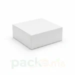 Mini Boîte Carton Blanche Pâtissière 12x12 cm - Emballage Individuel Cupcakes, Macarons & Mignardises