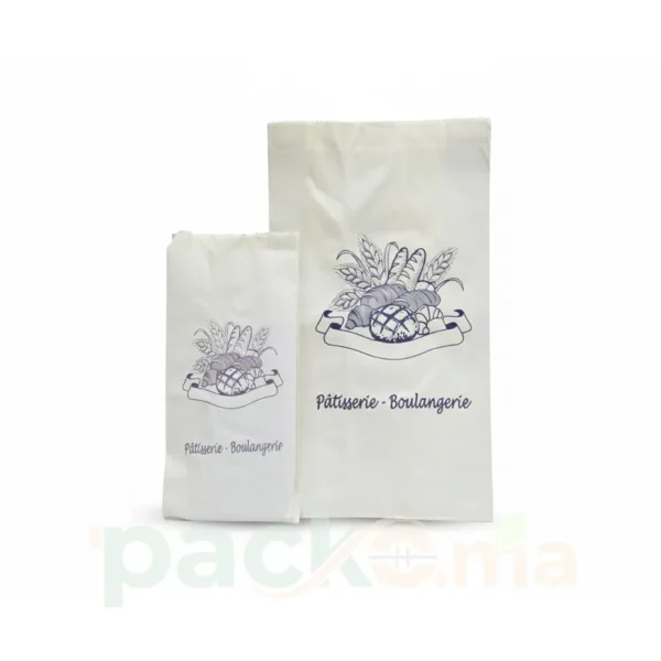 Sacs en Papier Kraft Blanc pour Boulangerie et Pâtisserie