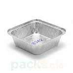 Barquette Alimentaire Carrée en Aluminium Jetable - Modèle 8342