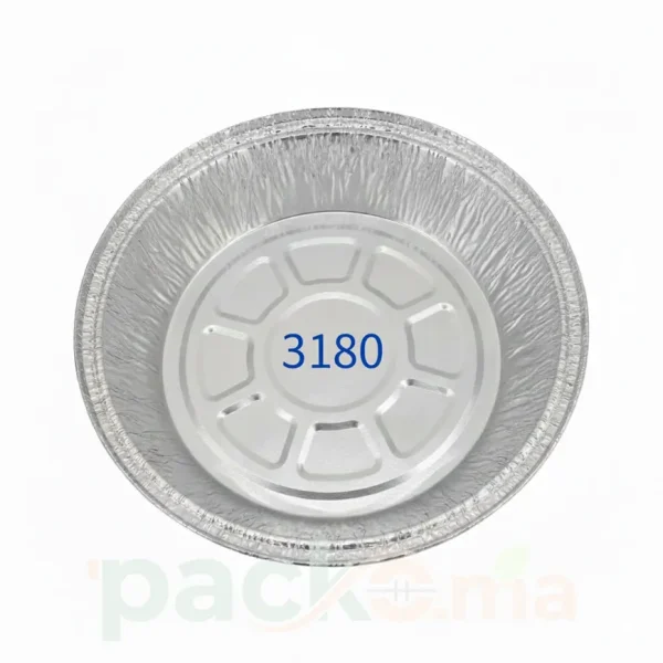 Barquette Ronde Aluminium 3180 avec Couvercle - 360 600