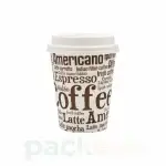 Gobelets en Carton avec Couvercles pour Café à Emporter - Blanc et Marron (Diverses Tailles)