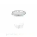 Gobelets en Plastique Transparent avec Couvercle plat - Idéal pour Boissons Froides (PET)