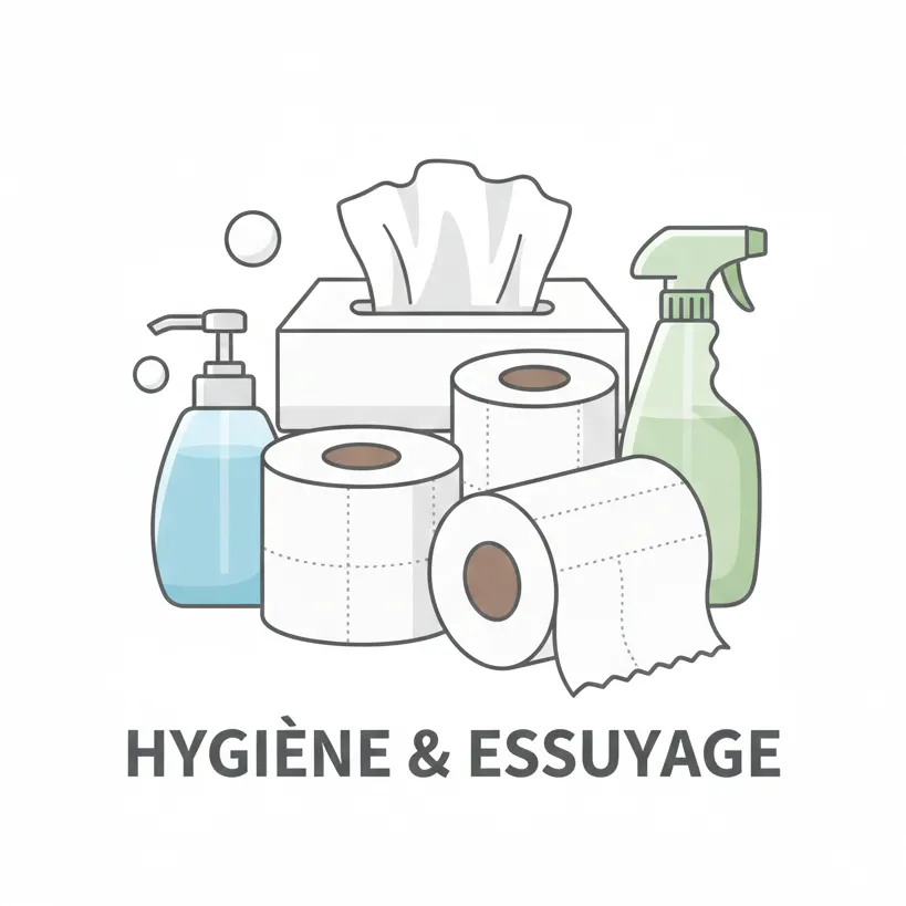Produits d'hygi&egrave;ne et essuyage au Maroc