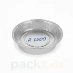 Lot de 100 Barquettes Rondes Aluminium 1500 | Format 570/600