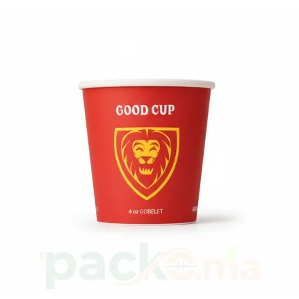 Lot de 50 Gobelets Carton Rouges 4 oz GOOD CUP