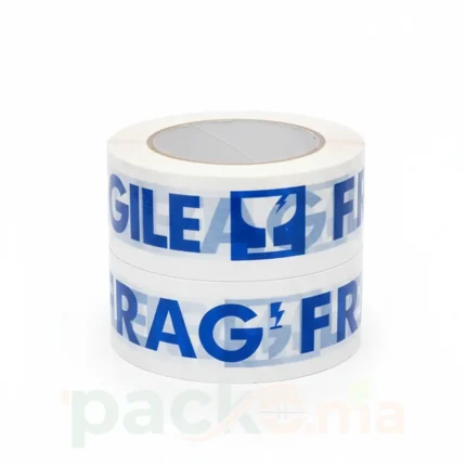 Ruban Adhésif FRAGILE Blanc & Bleu