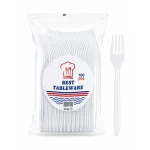 Fourchettes en Plastique Blanches Jetables – 100 Pièces
