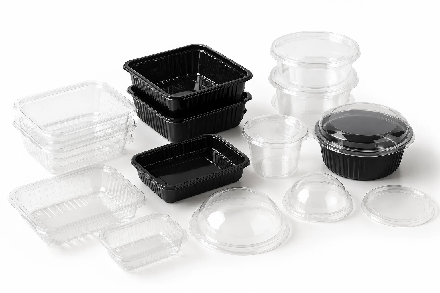 Barquettes en emballage plastique alimentaire
